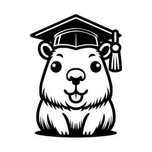 Capybara in Graduation Cap