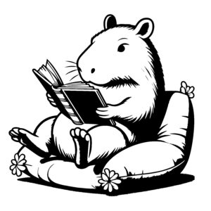 Cozy Capybara Reader