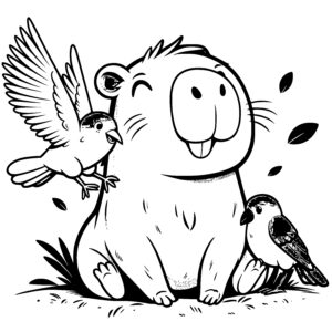 Charming Capybara Friends