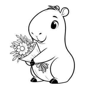 Capybaras Flower Gift