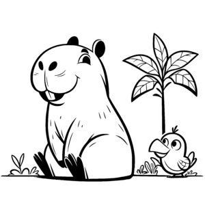 Joyful Capybara Companion