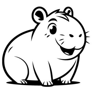 Smiling Capybara Friend