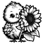 Chick and Sunflower