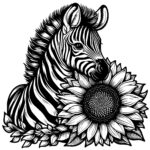 Zebra and Sunflower Harmony