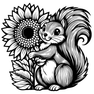 Squirrel and Sunflower Fun