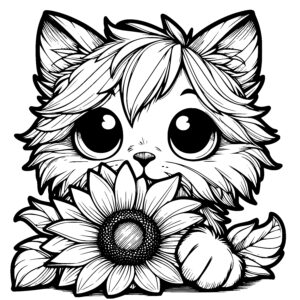 Sunflower Snuggle Cat