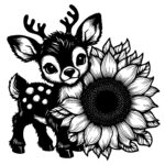 Deer and Sunflower Friends