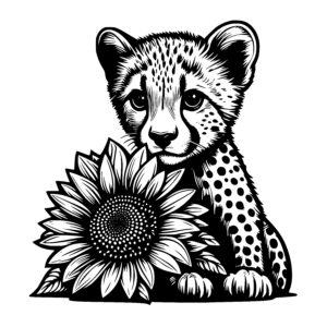 Cheetah Cub’s Sunflower