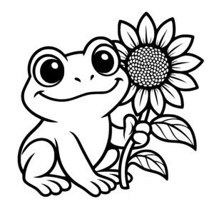 Sunflower Smiling Frog