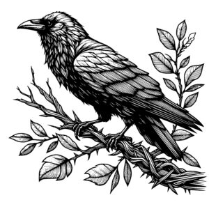 Raven Among the Leaves