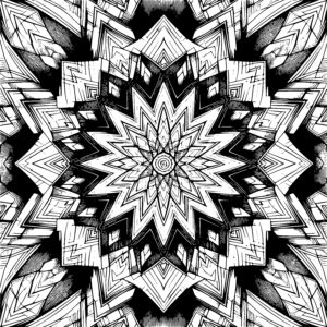 Radiant Geometric Blossom