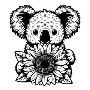 Koalas Sunflower Love
