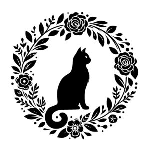 Floral Kitty Frame