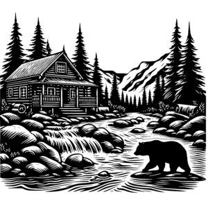 Cabin by the Stream