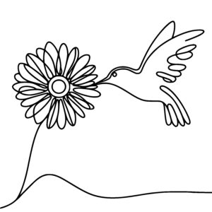 Hummingbirds Floral Snack