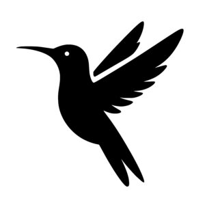 Hovering Hummingbird Silhouette