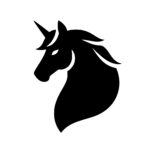 Graceful Unicorn Head