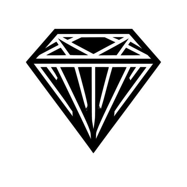 Facet Diamond Design SVG File for Cricut, Laser, Silhouette, Cameo