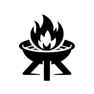 Grill in Flames