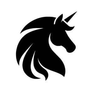 Graceful Unicorn Head