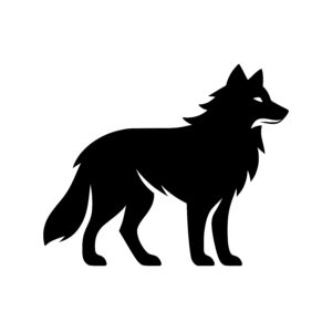 Alert Wolf Silhouette