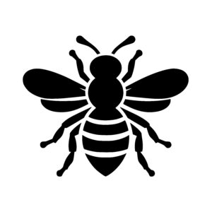 Striped Bee Silhouette