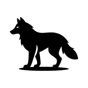 Alert Wolf Silhouette