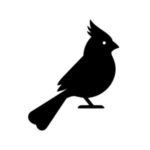 Alert Cardinal Silhouette