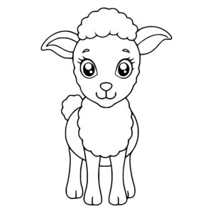 Cheerful Cartoon Sheep