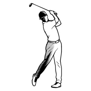 Golfer Ready to Swing