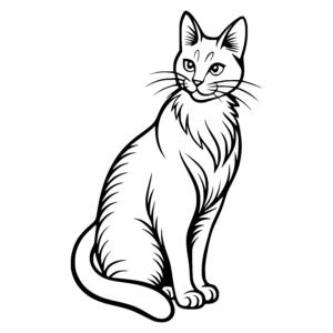 Curious Seated Cat