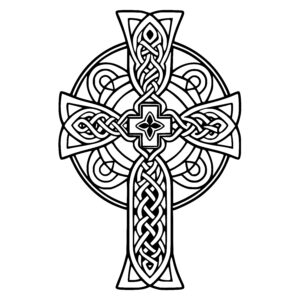 Knotwork Circle Cross