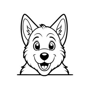 Cheerful Corgi Face