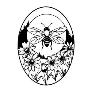 Bee Among Wildflowers