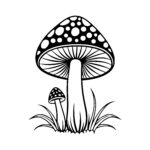 Mushroom Pair in Grass