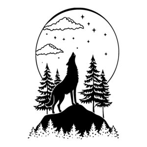 Moonlit Wolf Howl