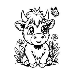Cheerful Calf in Bloom
