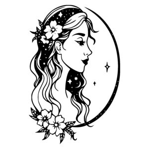 Serene Floral Muse