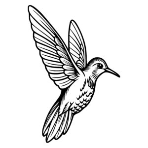 Majestic Hovering Hummingbird