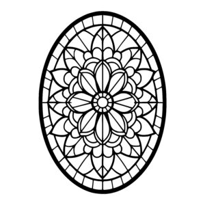 Symmetrical Floral Window