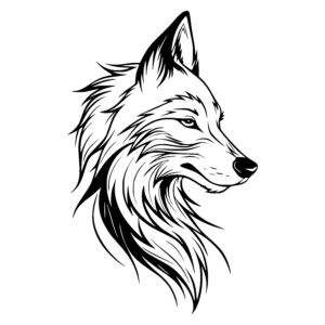 Alert Wolf Head