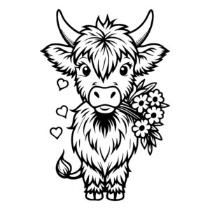 Cheerful Highland Cow