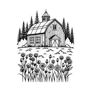 Flower Framed Barn