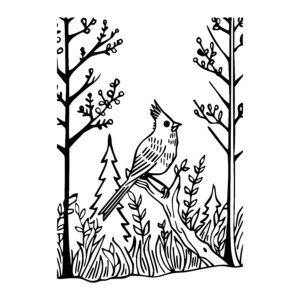Cardinal Among the Foliage