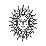 Serene Sun Face