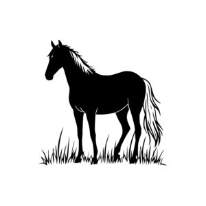 Alert Horse in Grass