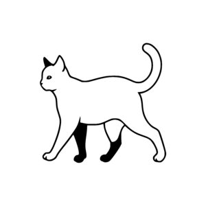 Sleek Striding Cat