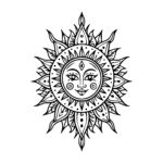 Serene Sun Face