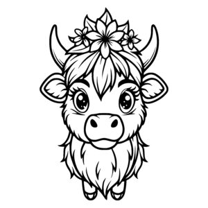 Whimsical Highland Bovine