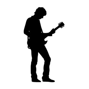 Focused Guitar Player
